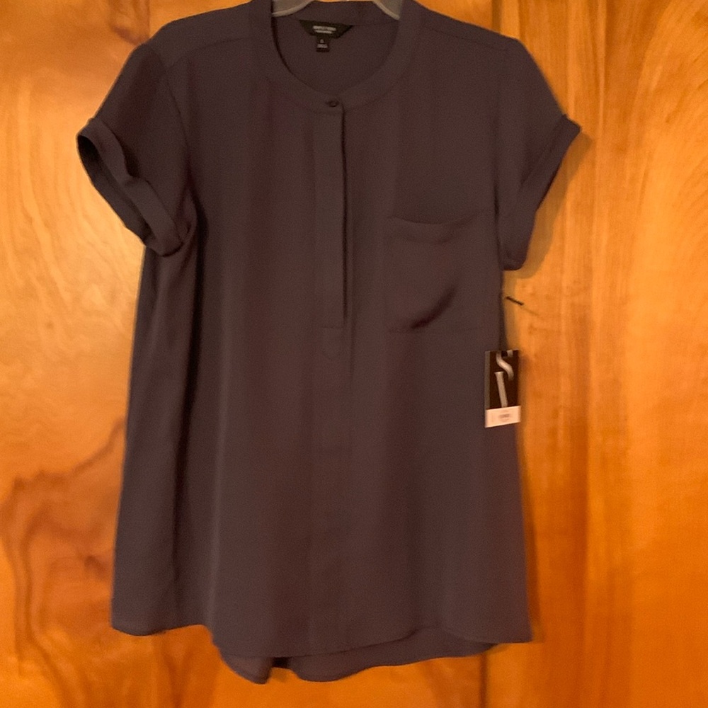 Simply Vera Wang blouse brown large NWT!